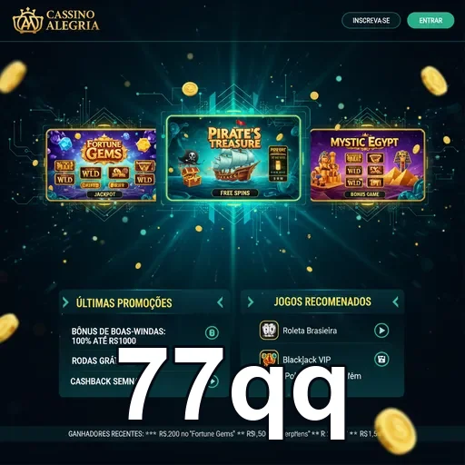 Ilustração de Explore o 77qq: slots emocionantes e recompensas VIP